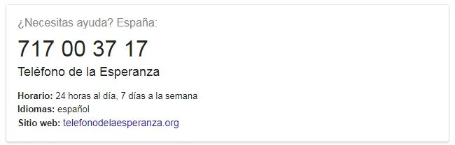 Prevención del suicidio en España: Teléfono de la Esperanza